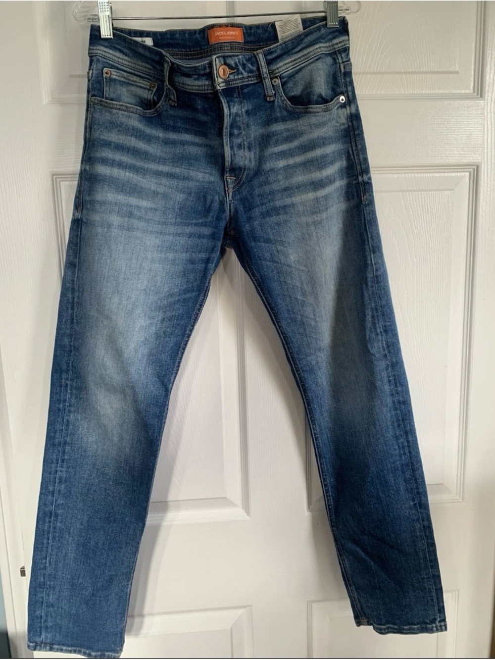 Jack & Jones Tim Original Slim Straight Leg Jeans Denim Blue Men's Size 30 x 32